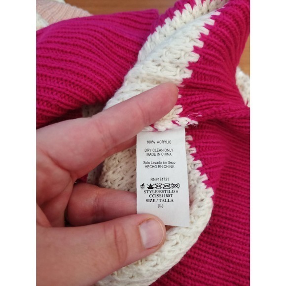 Carole Christian Striped Colorblock Sweater‎ Pullover Size Large - Picture 5 of 5